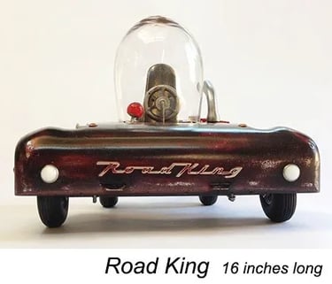 Found object spaceship sculpture named Road King by artist Tal Avitzur, image 3.