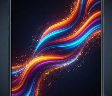 ilustração, Tela OLED de alta taxa de atualização semelhante à do iPhone 18 Pro.