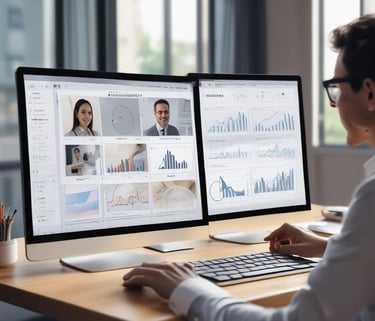 Clean workspace with laptop, documents, and smartphone showing bookkeeping app.