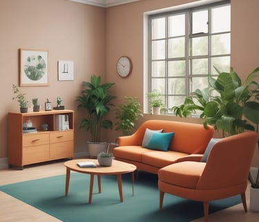 brown wooden table near green plant