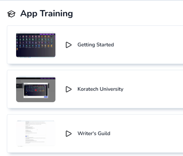 screenshot of the Writer's Academy