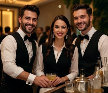Bartender Lab Bar de São Paulo em ação no open bar de um casamento