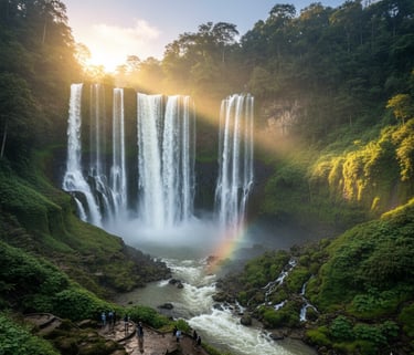Photo of Tumpak Sewu Waterfalls at East Java Indonesia