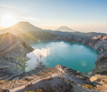 Acidic Lake at Mt. Ijen Crater Banyuwangi