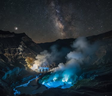 Phot of Mt. Ijen Crater East Java Indonesia