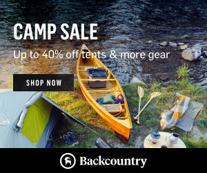 Backcountry 40% off camp sale add banner