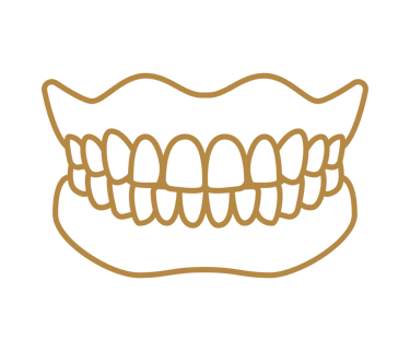 Desenho de uma prótese dentária em São mateus do Sul na Clínica GT odontologia