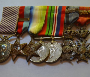 a collection of military medals