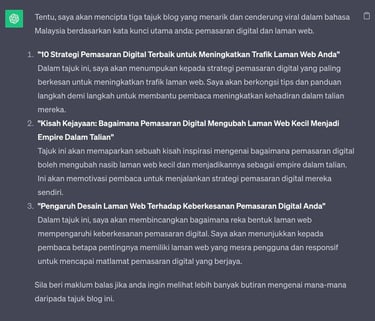 chatgpt untuk pemasaran