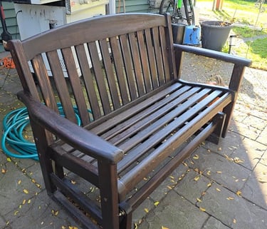 refurbished rocker bench