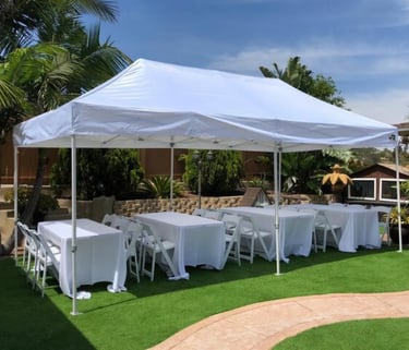 10x20 Pop up tent rental, el paso diamond evenets