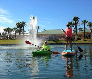 Kayaking/Paddle Boarding Paddle out for kayaking or paddleboarding adventures.
