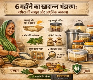 Six month food grain storage using traditional and modern methods