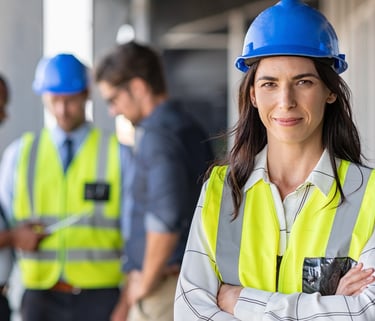 female construction leader
