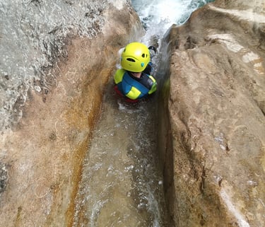 Canyon famille enfants au lac de Serre-Ponçon, Embrun, Savines, Chorges