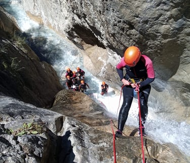rappel au Canyon de la Blache Serre-Ponçon, canyon Ubaye, Savines, le Sauze, Barcelonette