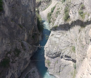 Via ferrata d'Ancelle près de Serre-Ponçon dans les Hautes-Alpes