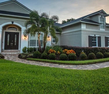 a house with a nice front yard and landscaping