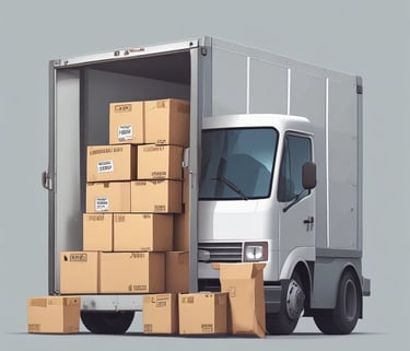 Close-up of hands exchanging industrial parts and documents.