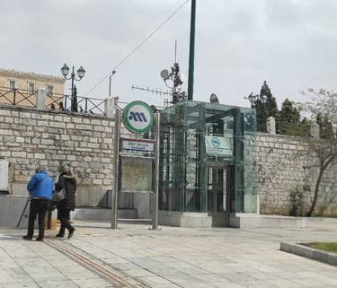 Easy access Athens Gazi Syntagma metro station