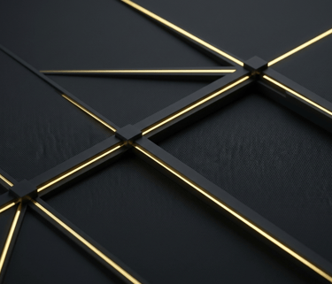 A dark geometric grid with intersecting gold lines, representing the Abionori identity.