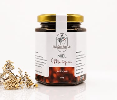 Miel de montagne du Maroc pur et naturel - riche en antioxydants - Bienfaits Sunnah
