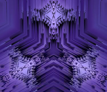AI-generated glitch art with digital distortion effects