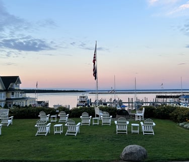 A picture of the harbor on Mackinac Island.