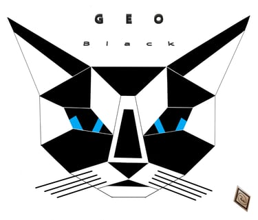 GEO the cat richWOODart.com straight line art 