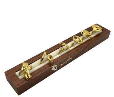 Bagues design dorées en acier inoxydable pour femme – Luanda Genève