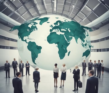 A professional team analyzing global market data on multiple screens.