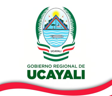 Official coat of arms and logo of the Regional Government of Ucayali in Peru.