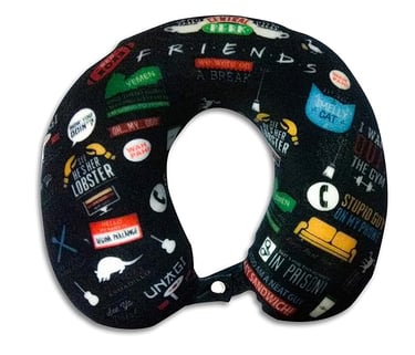 a neck pillow with the words friends on it, friends edition, shop on amazon