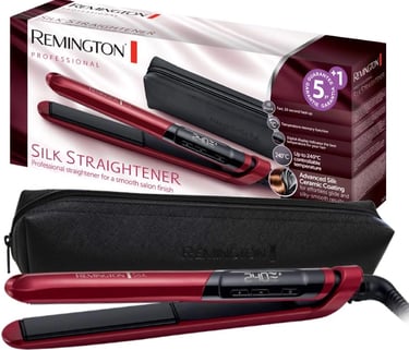Remington Plancha de Pelo Silk - Cerámica Sedosa Avanzada, Temperatura hasta 235°C