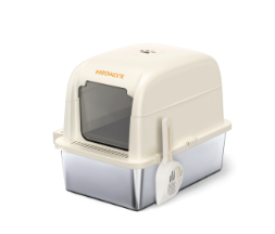 Meowant LB02 stainless steel cat litter box non-toxic plastic-free option in white