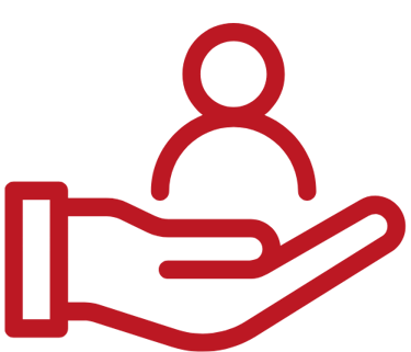 a hand holding a hand with a person in a hand