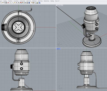 3d model of a microphone