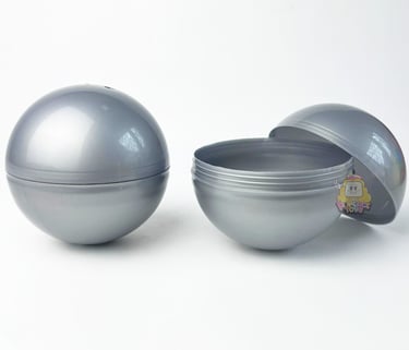 Gachapon gacha ball 10cm warna silver