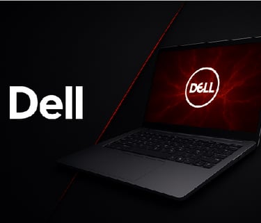 Ordinateur portable Dell professionnel avec écran LED rouge et design sobre – laptop Dell fiable pou