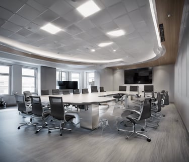 a man riding a skateboard down a street next to tall buildings