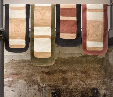 TAPIS MODELE BALI MAISON CASAMANCE EN JUTE ET COTON TRESSE MAIN