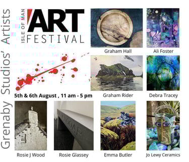 a poster for the Isle of Man Art Festival 2023