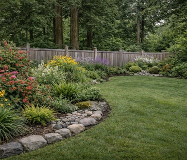 View of a well landscaped yard