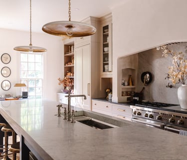 Polishing luxury in a marble kitchen