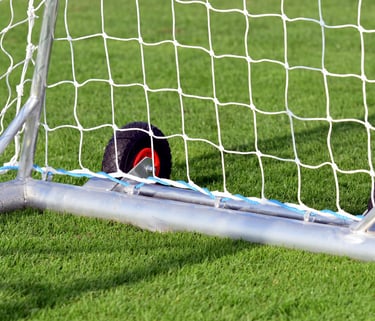 Verplaatsbaar aluminium voetbaldoel met wielen