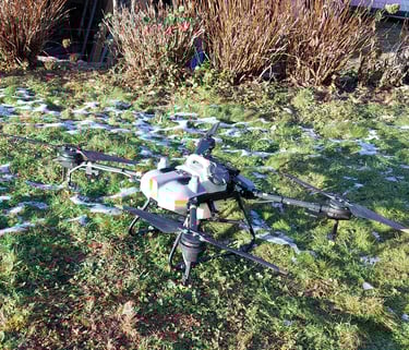 drone pour demoussage et nettoyage