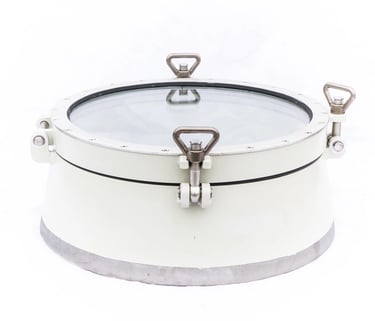 Large 450mm opening porthole Steel and stainless