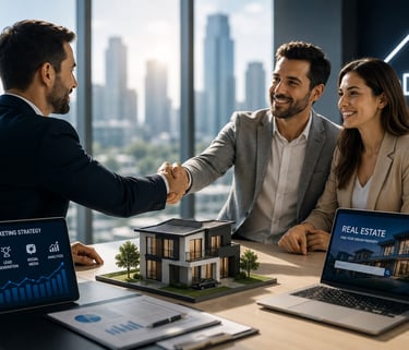 Real estate professionals working with Naba Digital Solutions