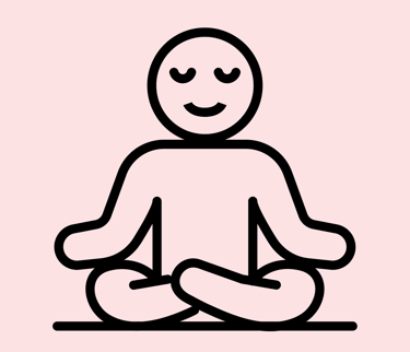 ícone de um humano meditando