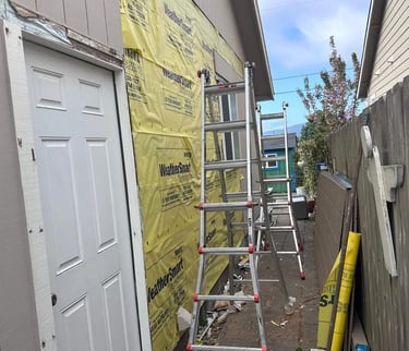 house siding under construction